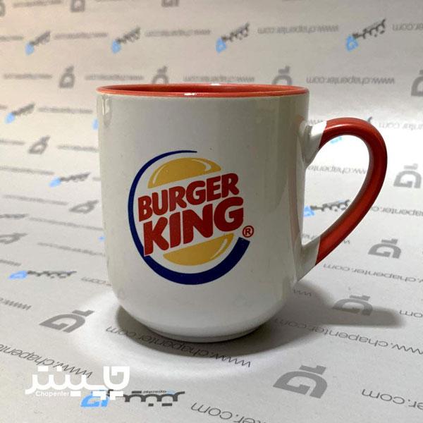 چاپ لیوان سرامیکی 6006 دسته و داخل رنگی قرمز